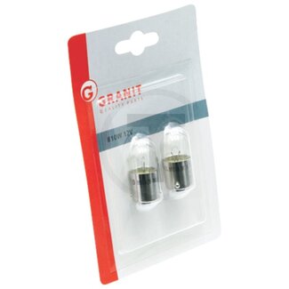 GRANIT Kugellampe R10W 12 V, 10 W, Sockel BA15s, blister - 2 Stück
