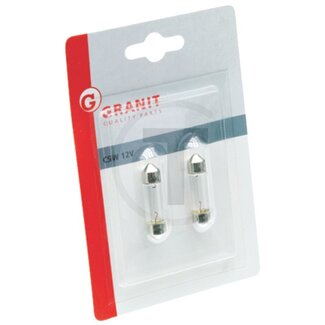GRANIT Sofitte C5W 12 V, 5 W, Sockel SV8,5 - 2 Stück
