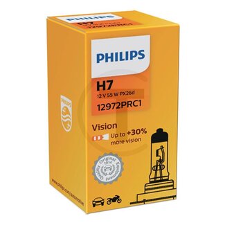 Philips Halogenleuchtmittel H7 12 V, 55 W, Sockel PX26d, groß-, Abblend und Nebelscheinwerfer