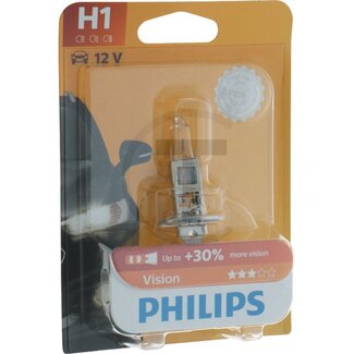 Philips Halogenlampe H1 - Spannung: 12 V, Leistung: 55 Watt, Sockel: P14,5s