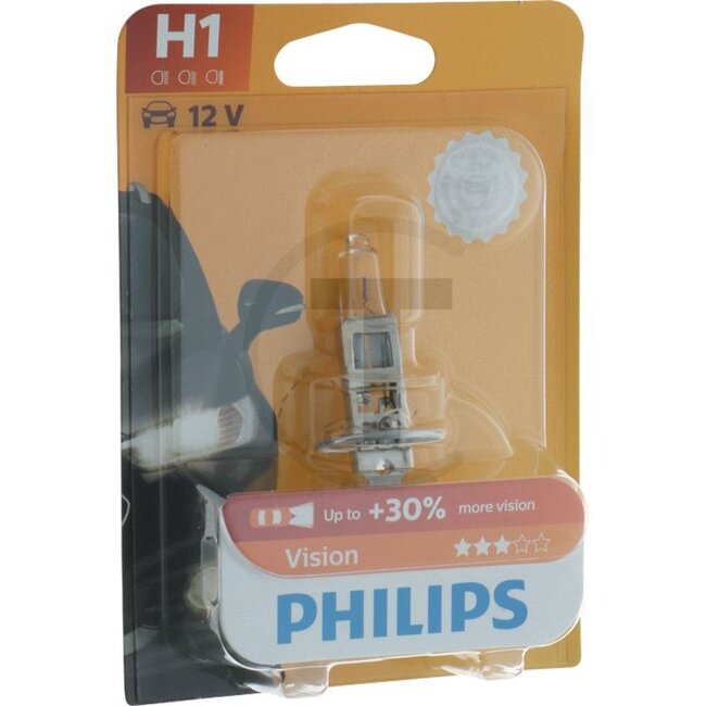 Philips Halogenlampe H1 - Spannung: 12 V, Leistung: 55 Watt, Sockel: P14,5s - 12258PRB1