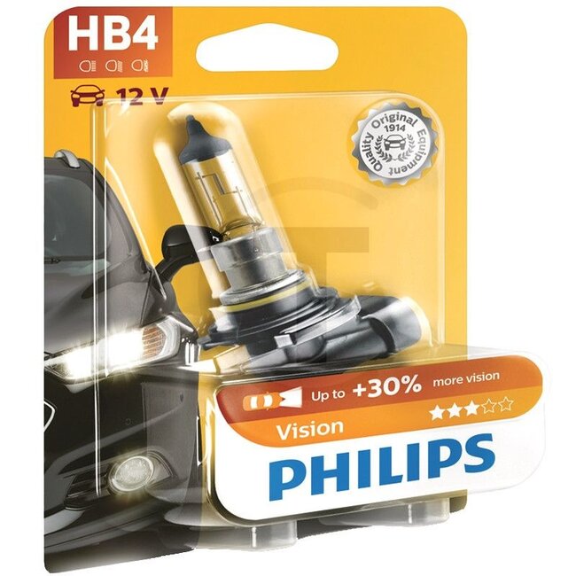 Philips Halogeenlamp HB4 12 V, 51 W, sokkel P22d, dimlicht, grootlicht | 9006PRB1