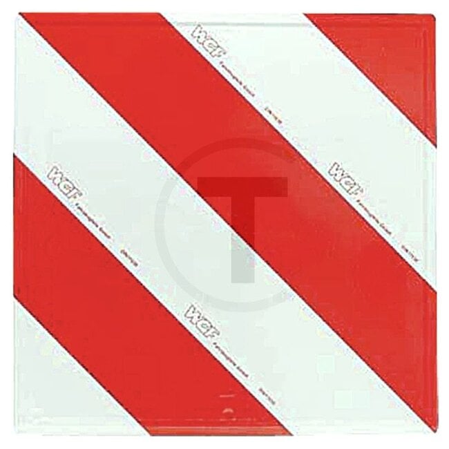 GRANIT Warning sign - Version: Both sides, pointing right, retroreflective film on galvanised sheet, type 1 - 50, R1130/BR, 20743756