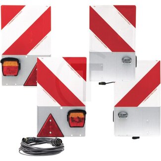 GRANIT Waarschuwingsbordenset LED tweezijdig 462 x 283 mm met breedtelicht