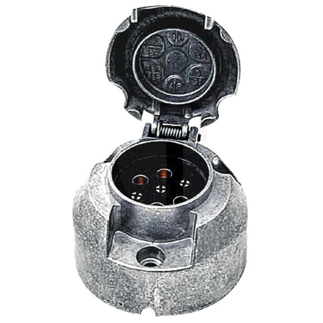 ERICH JAEGER Steckdose 7-polig, 12 V, Schraubanschluss, Leichtmetall | 50743910, 303024