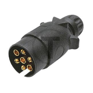 ERICH JAEGER Stecker 7-polig 12 V, ISO 1724 N + S, Kunststoff, Schraubanschluss