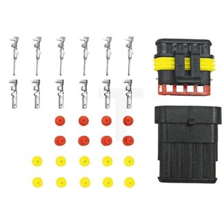 GRANIT Steckverbinder-Set 5-polig, Flachstecker und Flachsteckhülsen