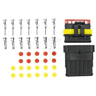GRANIT Steckverbinder-Set 6-polig, Flachstecker und Flachsteckhülsen