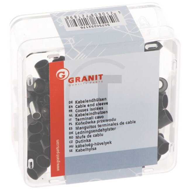 GRANIT Kabeleindhulzen geïsoleerd - 100 stuks - 50750252176 | Kleur: zwart | Doorsnede: 6 mm²