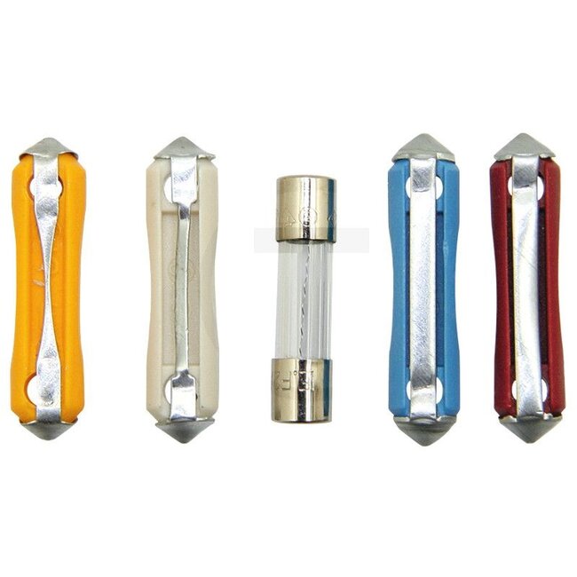 GRANIT Fuse assortment - 10 pcs - Version: 5 A, yellow / 8 A, white / 2 A, glass / 16 A, red / 25 A, blue