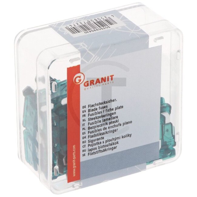 GRANIT Blade fuse standard 32 V, 30 A, green - 50 pieces | 55010