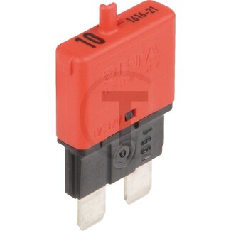 GRANIT Automatic circuit breaker, standard 32 V max. / 10 A - red - with reset button - Type: Standard