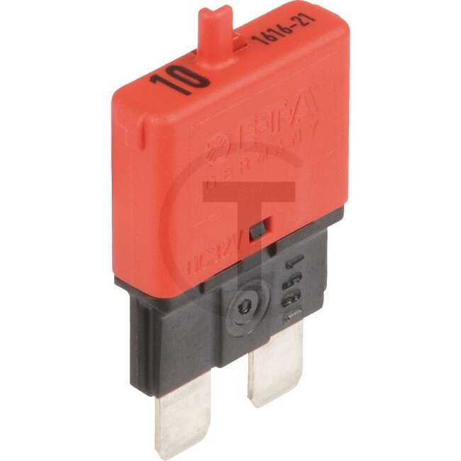 GRANIT Sicherungsautomat, Standard 32 V max. / 10 A - rot - mit Rückstellknopf - Bauart: Standard - 8JS174320-021