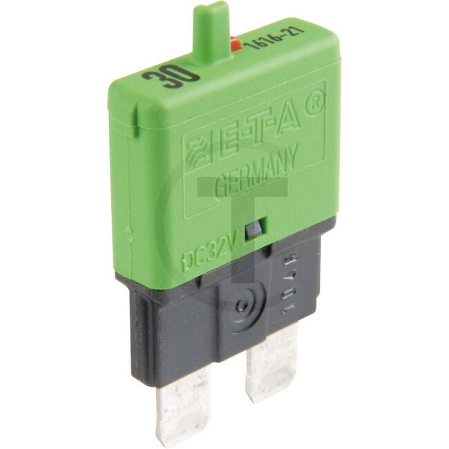 GRANIT Automatic circuit breaker, standard 32 V max. / 30 A - green - with reset button - Type: Standard - 8JS174320-061