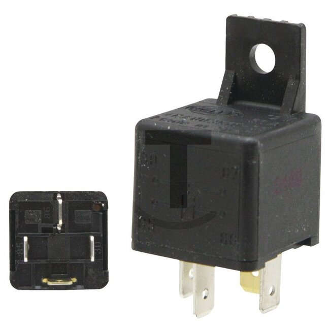 HELLA Relais Schließer - Ausführung: 12 V / 40 A mit Halter, 4-polig, Flachsteckeranschluss 6,3 mm - 11324