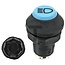 GRANIT Push button switch main beam 12 / 24 V, blue, 6 blade terminals