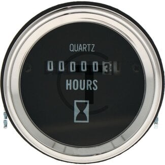 Betriebsstundenzähler Analog 10 - 32 V, Ø 52 mm, schwarz, IP65