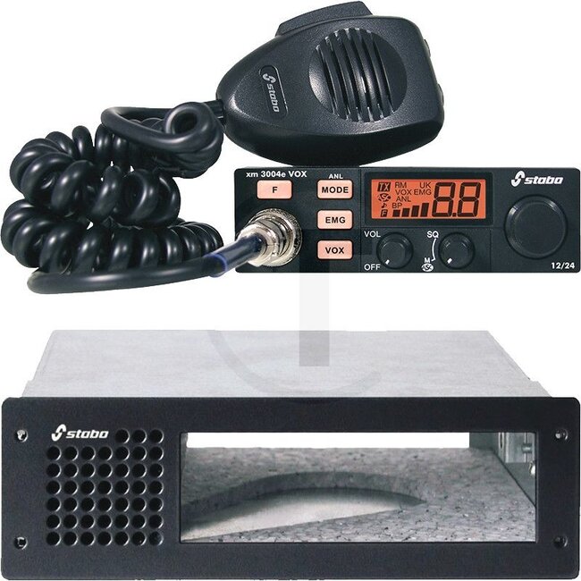 STABO CB radio xm 3004e VOX 12/24 V European multi-norm CB radio VOX, including slide-in holder - 30131