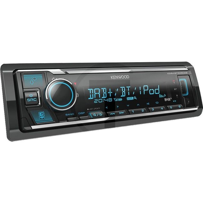KENWOOD Radio KMM-D505DAB verminderde inbouwdiepte, DAB+, Bluetooth, USB, AUX-IN voorkant - 5060010661, KMM-D505DAB