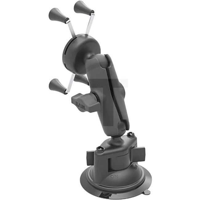 RAM MOUNTS X-Grip holder with suction cup, connecting arm 90 mm, ball Ø 25,4 mm | RAM-B-166-UN7U