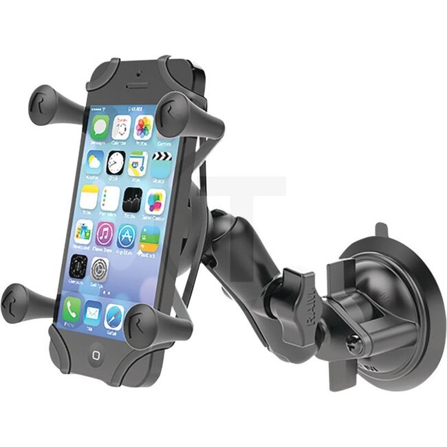 RAM MOUNTS X-Grip Halter mit Saugnapf, Verbindungsarm 90 mm, Kugel Ø 25,4 mm | RAM-B-166-UN7U