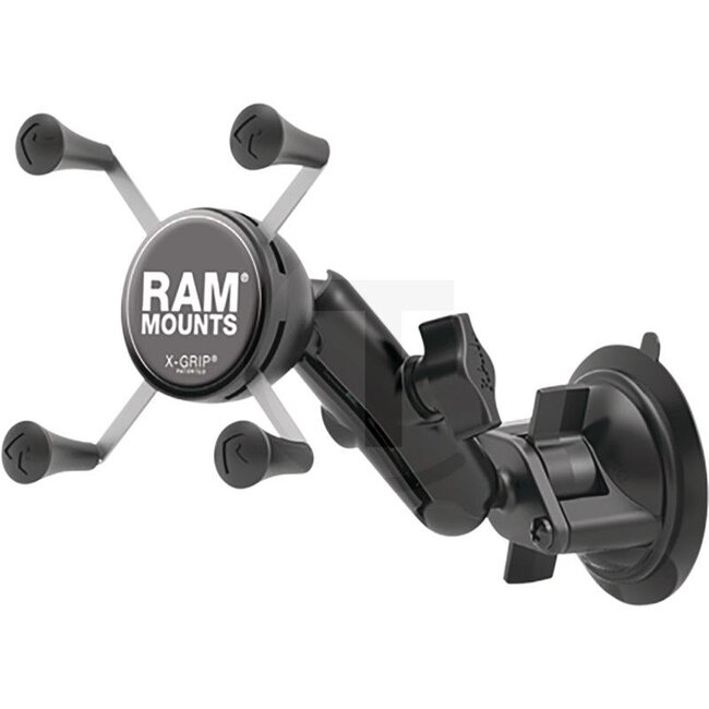 RAM MOUNTS X-Grip holder with suction cup, connecting arm 90 mm, ball Ø 25,4 mm | RAM-B-166-UN7U