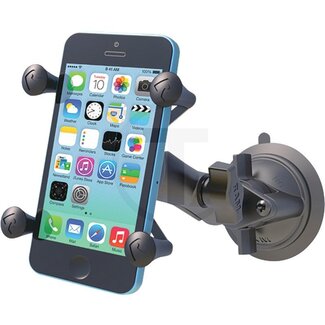 RAM MOUNTS X-Grip Halter mit Saugnapf, Verbindungsarm 90 mm, Kugel Ø 25,4 mm