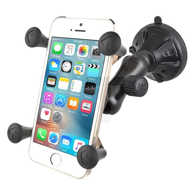 RAM MOUNTS X-Grip Halter mit Saugnapf, Verbindungsarm 50 mm, Kugel Ø 25,4 mm