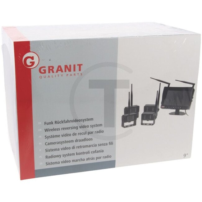 GRANIT Videosystem 9" inkl. 4 Kameras, geeignet für 12 und 24 Volt
