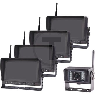 GRANIT Draadloos camerasysteem 7" multi-monitor met IR-camera, 12 / 24 V