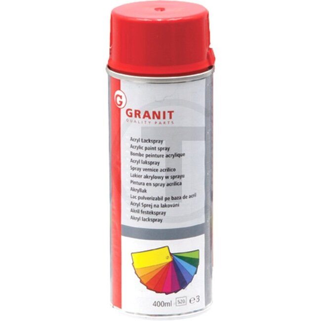 GRANIT Verf Fendt rood Acryl verfspray - 400 ml spuitbus