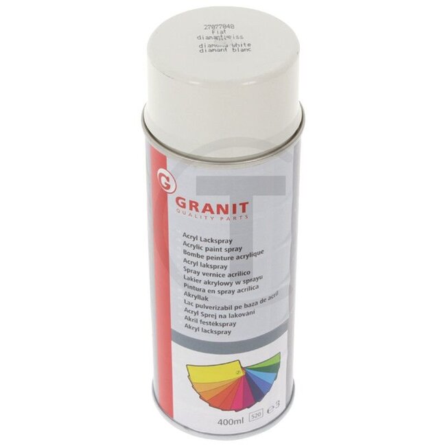 GRANIT Verf Fiat diamant wit Acryl verfspray - 400 ml spuitbus