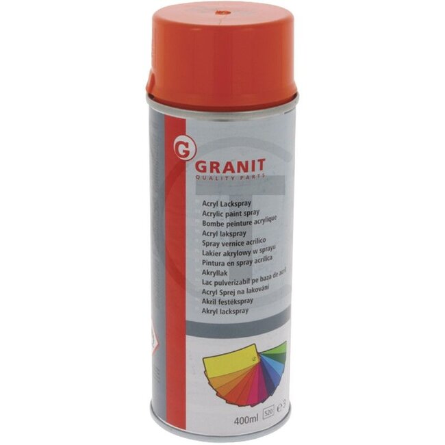 GRANIT Acryl verfspray Fiat oranje - 400 ml spuitbus