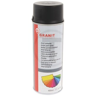 GRANIT Acryl verfspray John Deere zwart mat RAL 9005 - 400 ml spuitbus