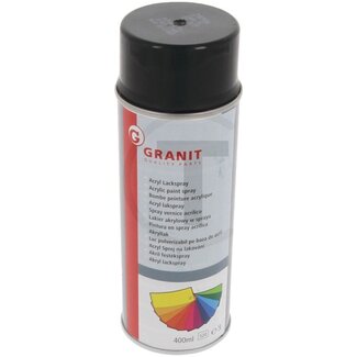 GRANIT Verf RAL 9005 diepzwart glanzend Acryl verfspray - 400 ml spuitbus