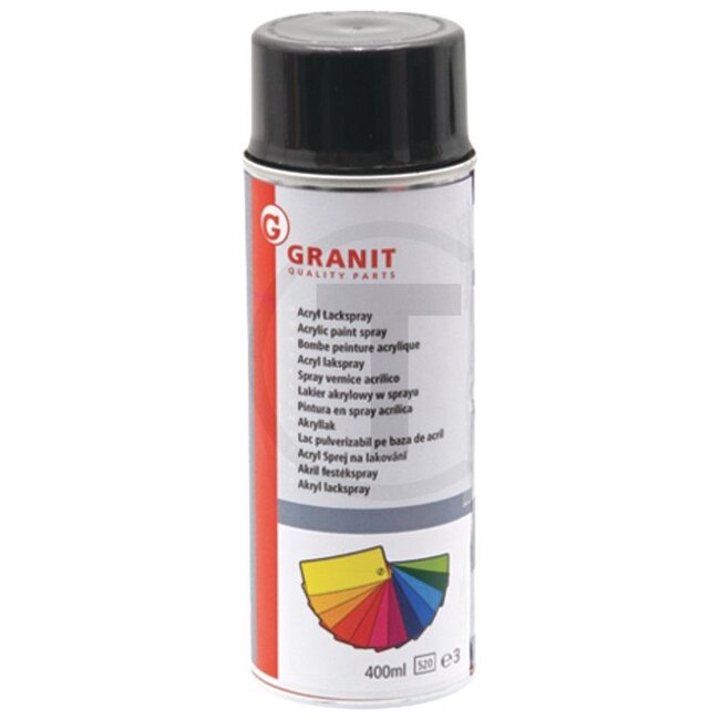 GRANIT Verf RAL 9005 diepzwart mat Acryl verfspray - 400 ml spuitbus