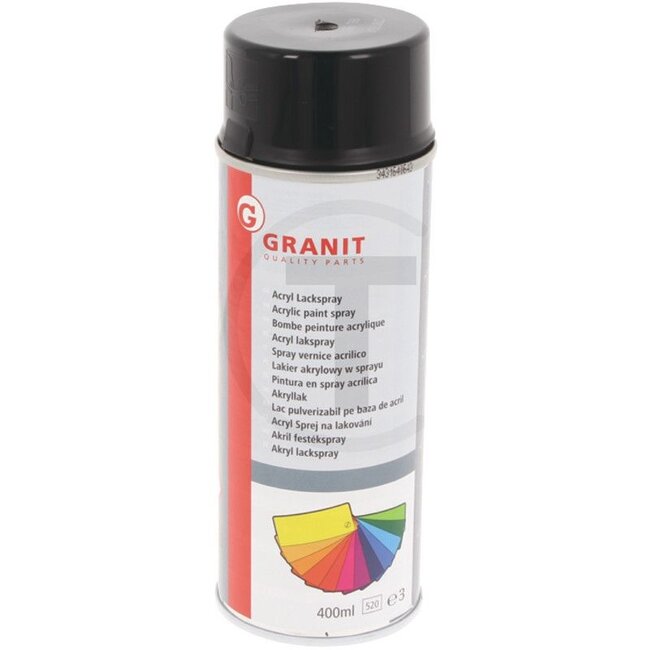 GRANIT Verf RAL 9011 grafietzwart Acryl verfspray - 400 ml spuitbus