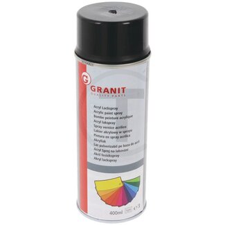GRANIT Acryl verfspray RAL 9017 verkeerszwart glanzend - 400 ml spuitbus