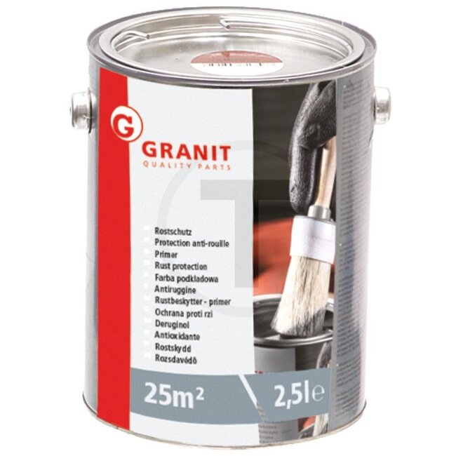 GRANIT Primer roodbruin kunstharsbasis - 2,5 liter blik