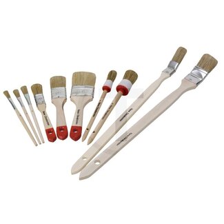 MAKO Kwastenset platte, ronde, radiator- en emailleerkwasten - 10 stuks