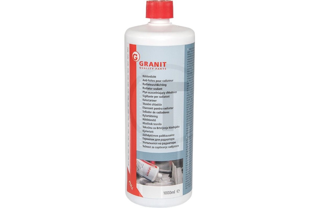 Radiator sealant Immediately seals cracks in the cooling water system