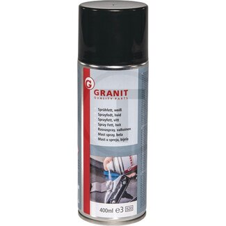 GRANIT Spuitvet wit spuitbus - 400 ml