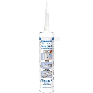 WEICON Siliconenkit zwart Verf RAL 9017 - 310 ml