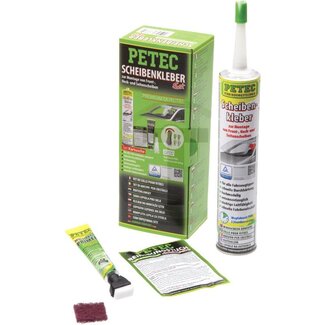 PETEC Ruitenlijm set met primer 10 ml en reinigingsset - 310 ml