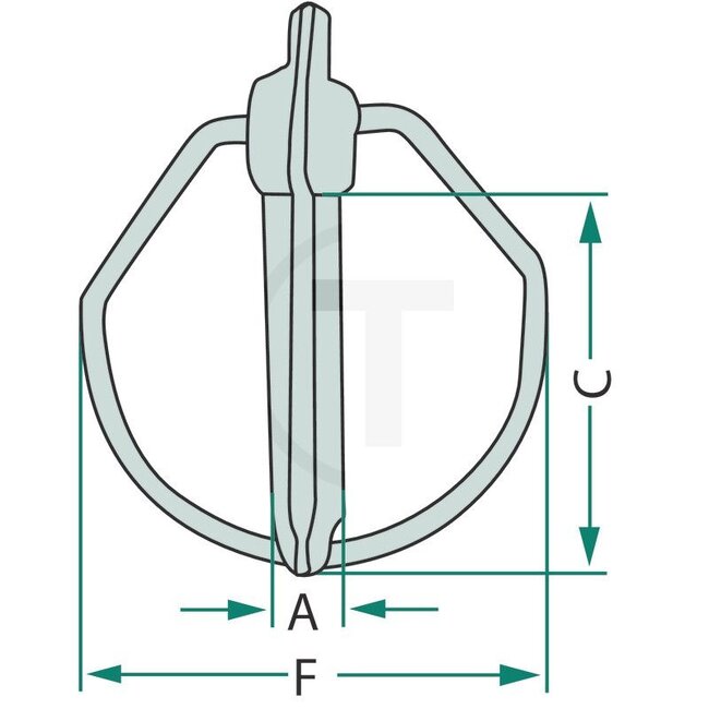 GRANIT Lock pin cat. 3 Ø 16 x 61 mm, galvanised | 1305854