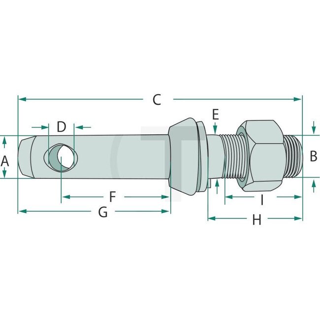 GRANIT Pin Cat. 1 | 22 mm | M22 x 1,5 | 140 mm - LLP2202M