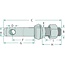 GRANIT Werktuigpen cat. 1 - 22 mm - M22 x 1,5 - 140 mm - 20012990, LLP2202M | Categorie: 1 | A: 22 mm | B: M22 x 1,5 mm | C: 140 mm | D: 12 mm | E: 22 mm | F: 51 mm