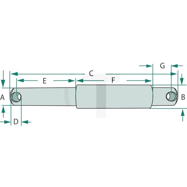 GRANIT Oberlenker-Stufenbolzen Kat. 2-3 | 25 mm | 32 mm | 227 mm
