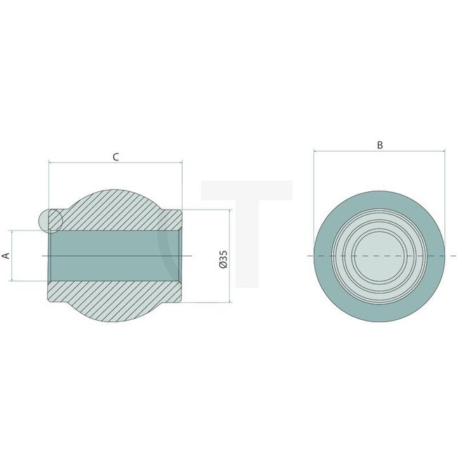 GRANIT Topstangkogel Heavy Duty cat. 1-2 - Ø19 mm - 50 x 51 mm