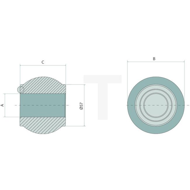 GRANIT Sphère pour barre de poussée Heavy Duty - 200120031